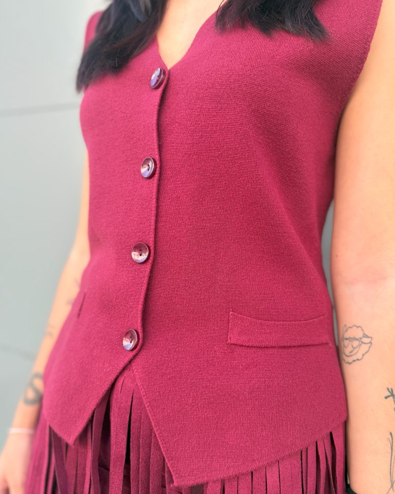 CONJUNTO BURDEO FLECOS CHALECO